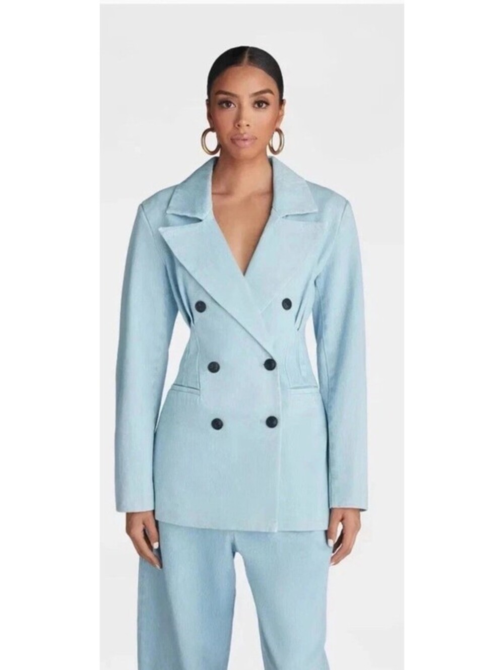 NWT KBB by KAHLANA Women's 'The Corset Denim Blazer' Size Medium